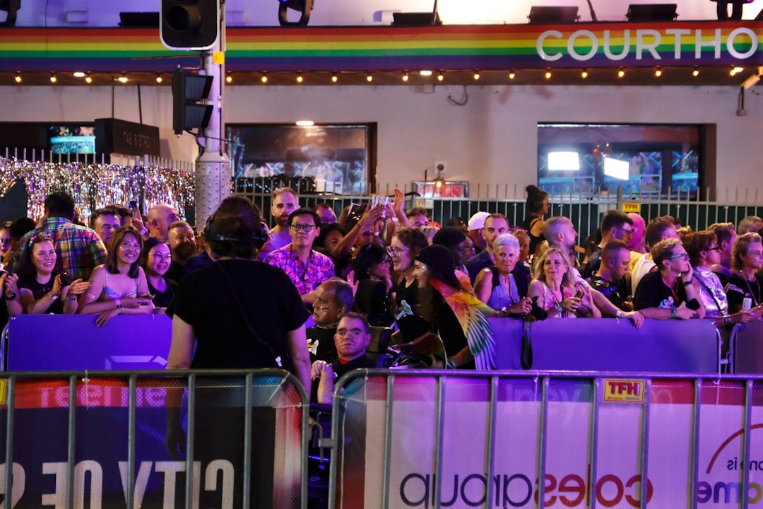 group of people in community event