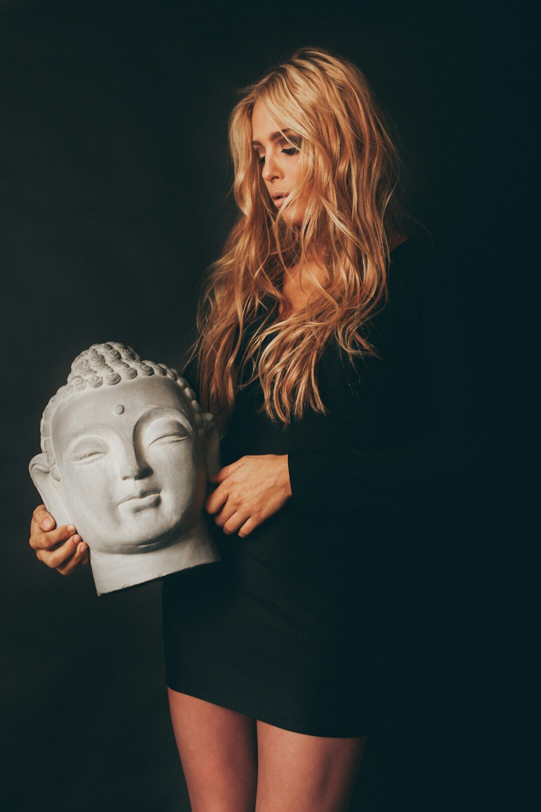 Studio portrait of young Danish woman