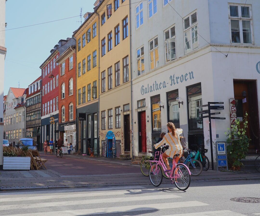 Person walking through Copenhagen street
